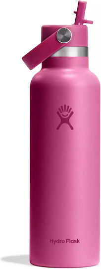 Hydro Flask Μπουκάλι Θερμός Ανοξείδωτο 621ml Reef Purple Reef Purple με Καλαμάκι