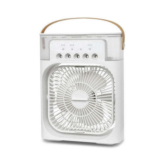 Ventilator Mini Aer Conditionat Usb Electric Ventilator Umidificator 7 Culori Lumină 3 Viteze 10w Alb