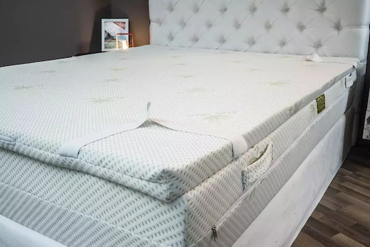 Alpha Foam Matratzentopper Doppel Schaumstoff Mit Aloe Vera & Abnehmbarer Bezug 140x200x5cm