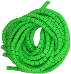 Fimo Röhrchen Fluoreszierendes Grün 6mm Reihe 62Stück 12-17