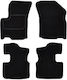 Custopol Set Black Car Mats Suz115c Suzuki SX4 Front And Rear & Fiat Sedici Rear – 4 Pieces