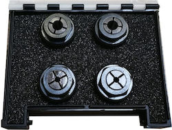 Amb-elektrik Set 4 Bucșe Elastice 3 6 1/8" 1/4" Piulițe Amb Kress
