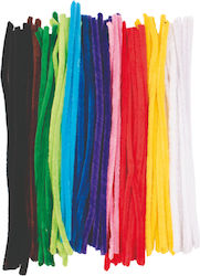 Set 100 Thick Twisted Wires 1.5 Cm Diameter 50 Cm Length Assorted Colors
