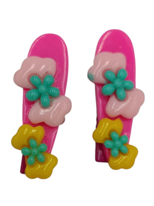 Kinder Bobby Pin Mehrfarbig in Rosa Farbe (Verschiedene Designs) 2St