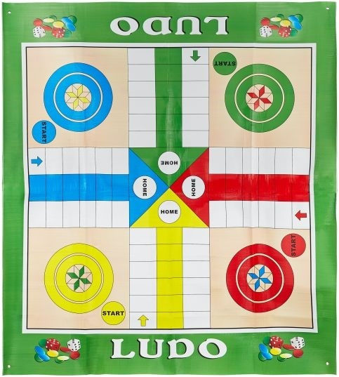 Joc de Societate Ludo pentru 2-4 Jucători 3+ Ani Relaxdays