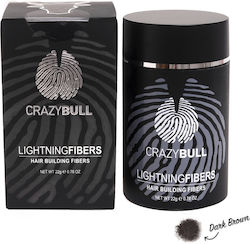 Crazy Bull Haarfarbzusätze und Füllstoffe Lightning Fasern Dunkelbraun 22g