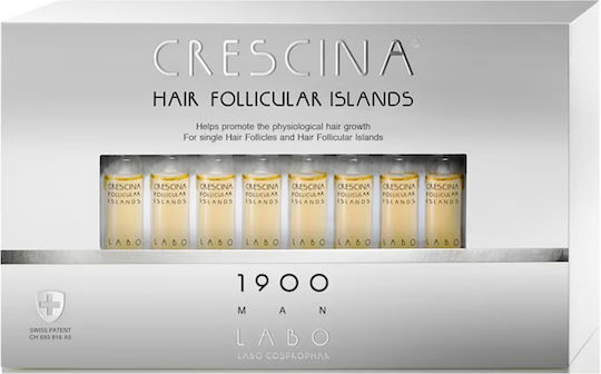 Labo Crescina Follicular Islands 1900 Hair Ampoules Against Hair Loss for Men 20x3.5ml