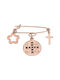 Atofio Kosmima Child Safety Pin made of Gold Plated Silver with Cross and Constantinato