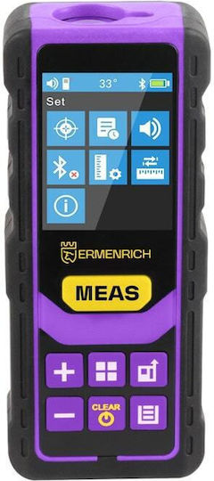 Laser Distance Meter Ermenrich Reel Pro Gl100 Color Display Green Laser Up To 100 Meters Measuring Range Ip54 Protection Black
