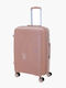 Bartuggi Cabin Hard Pink Suitcase With 4 Wheels Height 55cm