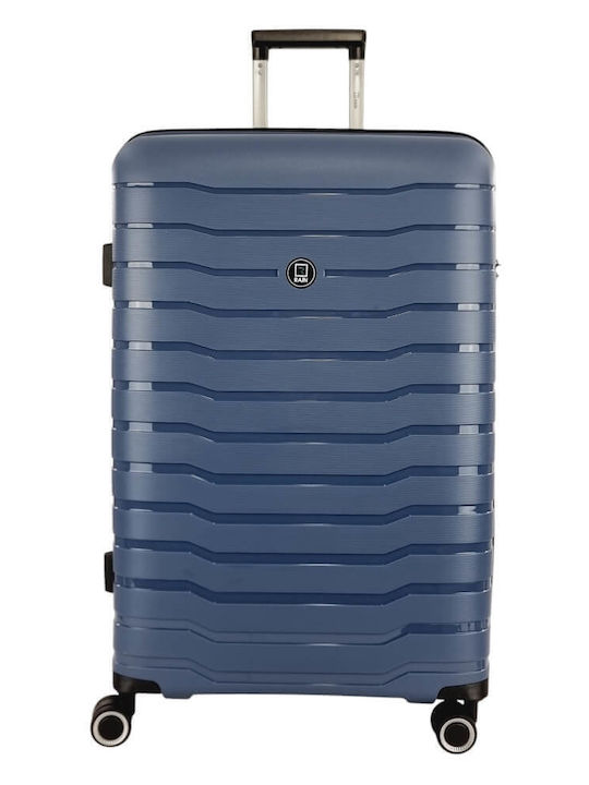 Rain Medium Hard Blue Travel Suitcase with 4 Wh...