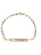 Daskalakis Kids Bracelet ID from Gold 14K with Stones
