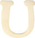 Wooden Latin Letters 4 Cm U
