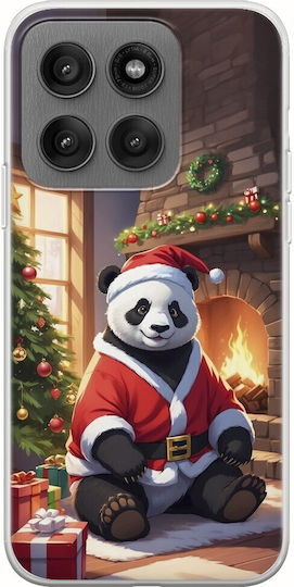 Animale De Crăciun Panda Motorola Edge 60 Pro 5G Husa Flexibilă TPU Silicon Transparent