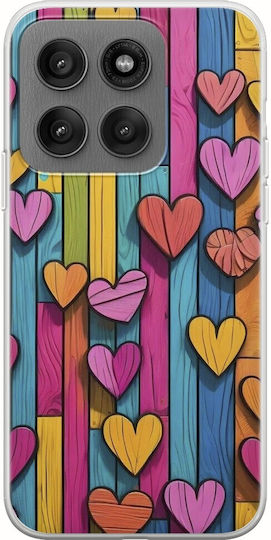 Калъф Valentine's Day Дървена Любов Motorola Edge 60 Pro 5G Гъвкав TPU Прозрачен Силикон
