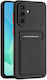 5g Skin Feel Card Back Cover Σιλικόνης / Δερμάτινο Μαύρο (Galaxy A56)