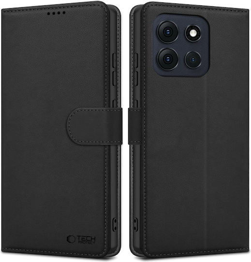Tech-Protect Brieftasche Synthetisches Leder / Silikon Schwarz (Motorola Moto G56 5G)