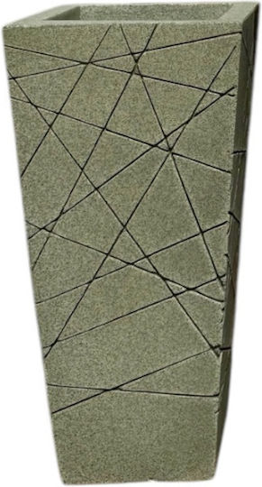 Ceramart Kunststoff-Blumentopf Grau 33x33x65cm