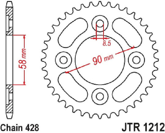 Rear Sprocket 1212.36 Honda Innova Wave 110 Grand 110 36T 428