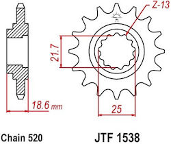 Γραναζι Εμπρος 1538.14/fe 7800.14/2119 14 18nc Kawasaki Z750 04 14δ Pbr Γραναζι Εμπρος 1538.14/fe 7800.14/2119 14 18nc Kawasaki Z750 04 14δ Pbr