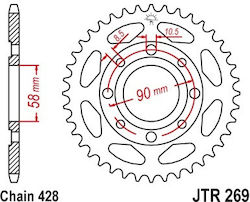 Задно Зъбно Колело 269.36 Honda Supra X 125 36з Стд Jt Задно Зъбно Колело 269.36 Honda Supra X 125 36з Стд Jt