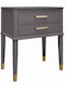 Desk Belromu 104 Wooden Graphite with Metal Legs 60x40x71cm