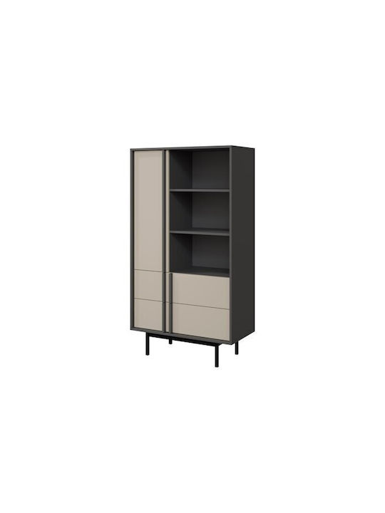 Bibliothek Levali 103 Beige, Anthrazit 83x43x155cm
