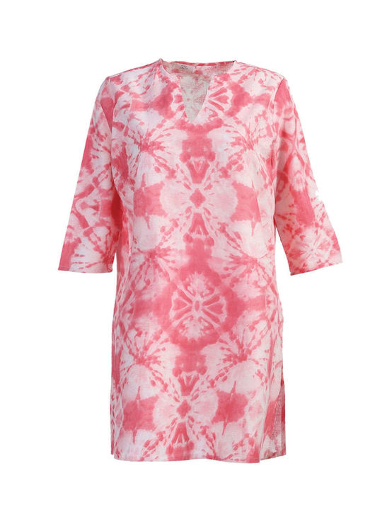 Nef-Nef Homeware Brilliant Coral Καφτάνι Παραλίας Ροζ Nef-Nef Homeware Brilliant Coral Καφτάνι Παραλίας Ροζ