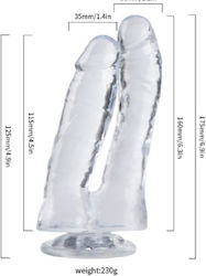 APH Doppeldildo Mit Saugnapf Transparent APH Doppeldildo Mit Saugnapf Transparent