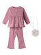 Kids' Set with Leggings Winter 3pcs Pink