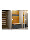 Hartford 267 Entry Furniture with Mirror & Hanger Graphite 84x46x186cm