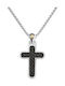 Rosso Amante Men's Cross from Steel with Chain