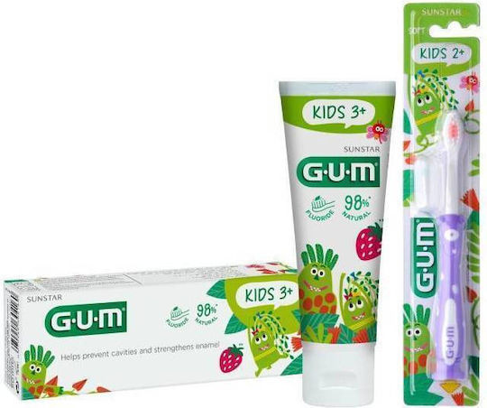GUM Jungle Children's Toothpaste For 3+ Years With Strawberry Flavor