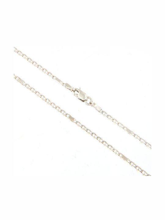 Forever Friends White Gold Chain Neck 14K Thin Thickness 1.8mm and Length 55cm