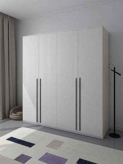 Lumea Τετράφυλλη Ντουλάπα 180x55x200cm Λευκό Lumea Τετράφυλλη Ντουλάπα 180x55x200cm Λευκό