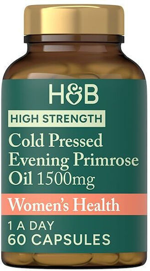 Holland & Barrett High Strength Cold Pressed Evening Primrose Oil 1500mg 60 Capsules
