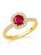 Damen Ring mit Zirkonia aus Gold 14K