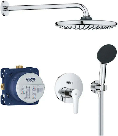 Grohe Μίκτης Μπαταρίας Εντοιχισμού για Ντουζιέρα Ασημί
