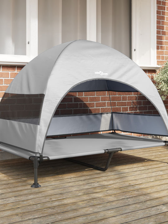vidaXL Elevated Dog Bed Gray 127x106cm