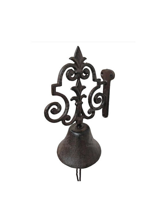 Wall Decor Brown Made of Metal 24.5x11x15.5cm 2 Pieces