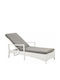 Deckchair Plastic with Cushion Gray 63x31cm.