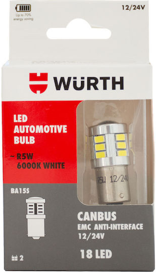 Würth Led Canbus Autolampe R5w-ba15s-12/24v-18 2 Stück