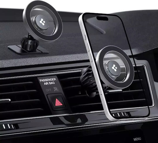 Spigen Magsafe Dashboard & Vent Car Mount Βάση Κινητού MagSafe Ασημί