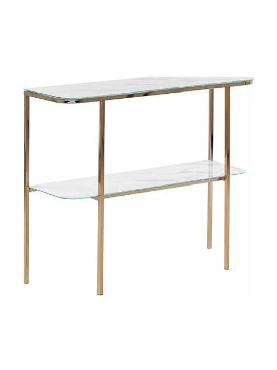Berwyn 1669 Konsole White Marble, Gold L100xB35xH84cm