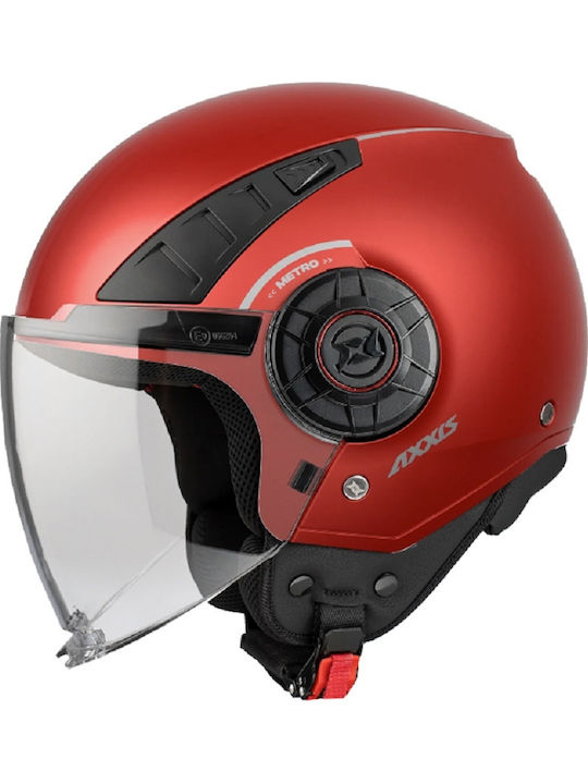 Axxis Metro S V2 A5 Red Matt Κράνος Μηχανής Jet...