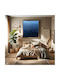 Deep Blue Sea Gemälde Βαθige Blaue See 70x70