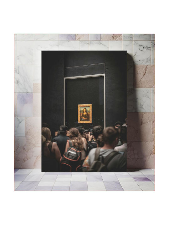 Πίνακας Crowd Viewing Mona Lisa Πλήθος Βλέπει Τη Μόνα Λίζα 115x170