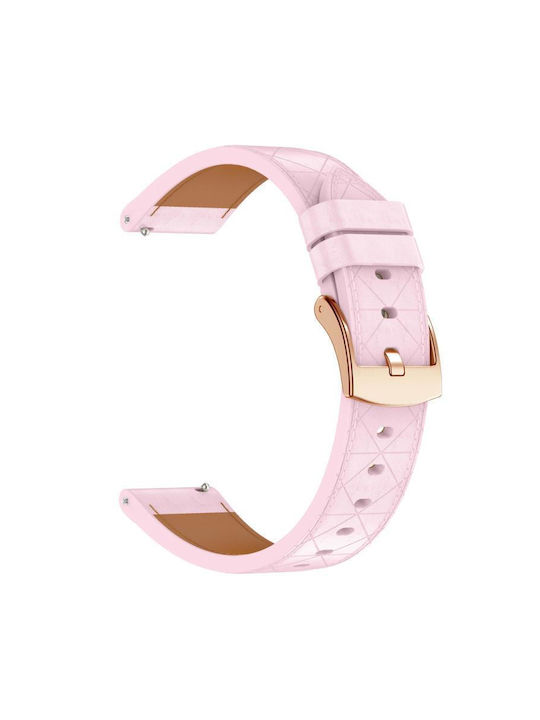 Curea Din Piele Model Pătrat Cataramă Rose Gold Garmin Venu 2S Venu 3S Roz