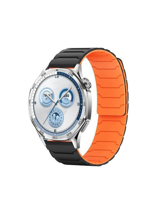 Λουράκι Σιλικόνης Μαγνητικό Κλείσιμο Garmin Vivoactive 5 Black Orange