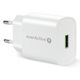 EverActive Charger Without Cable with USB-A Port 18W Quick Charge 3.0 Whites (SC-250Q)